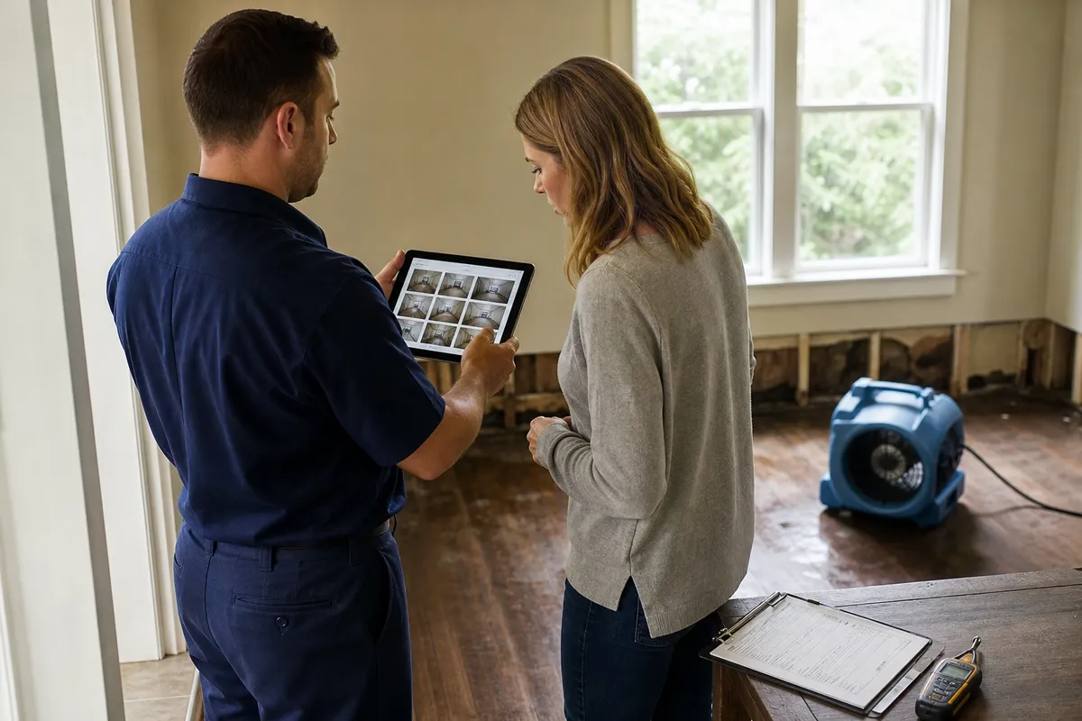 Insurance claim documentation for Glendale property restoration